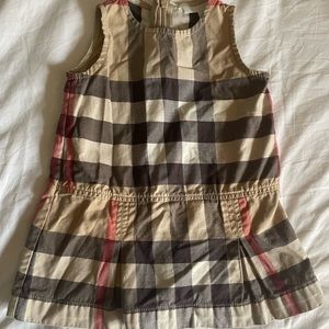 Burberry Girls Check sleeveless dress 12 month